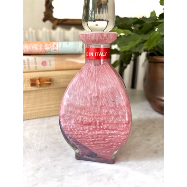 Lavorazione Arte Murano glass perfume bottle with stopper and original sticker Made in Italy. I ship quickly and...