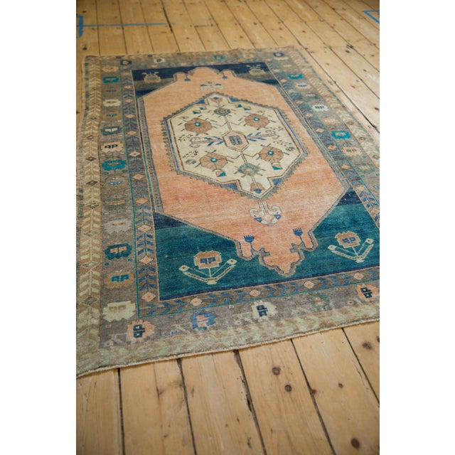 Vintage Distressed Oushak Rug - 3'11" x 5'11" For Sale - Image 11 of 11