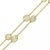 Sliced Diamond 18k Yellow Gold Double Chain Bracelet For Sale - Image 4 of 4