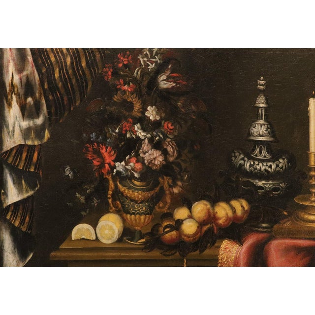 Antonio Tibaldi, Still Life 1670, Oil on Canvas For Sale - Image 4 of 15