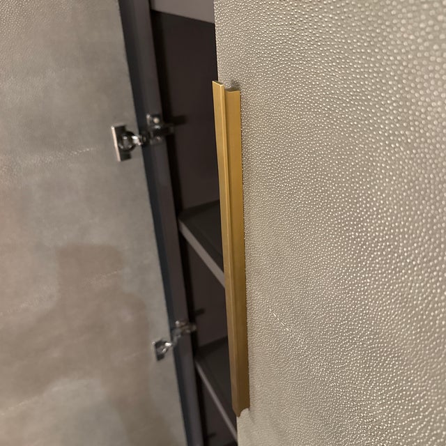 Restoration Hardware Graydon Shagreen Cabinet For Sale - Image 10 of 12