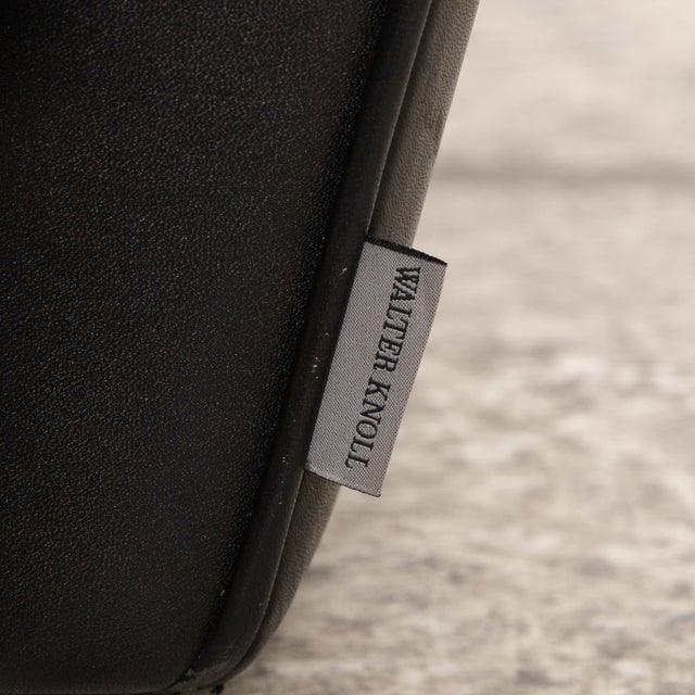 Black Drift Leather Armchair from Walter Knoll For Sale - Image 8 of 14