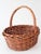 Vintage Large Willow Gathering Basket With Tall Handle For Sale - Image 9 of 16