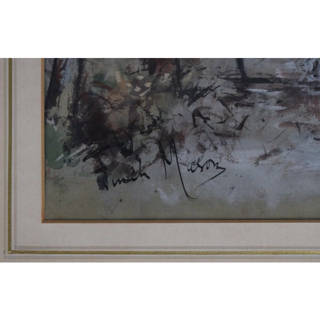 Late 19th Century "The Captain With the Whiskers Stole a Sly Glance at Me." (Old Song) Fox Hunting Watercolour by Finch Mason For Sale - Image 5 of 6