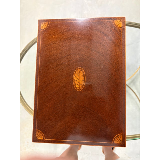 2000 - 2009 Baker Furniture Inlaid Mahogany Chest on Stand For Sale - Image 5 of 8