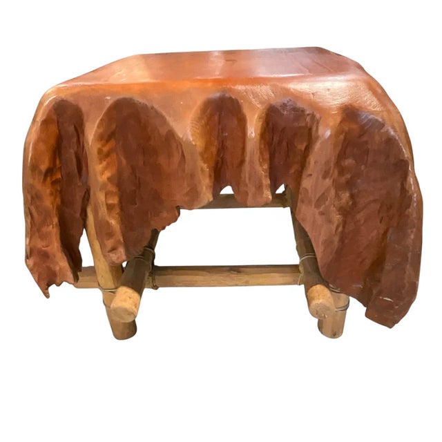 Wood Late 20th Century Rustic Trompe l'Oeil Pair of Wood Side Tables For Sale - Image 7 of 8