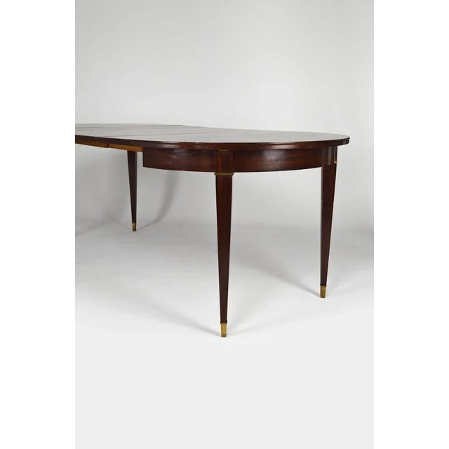 Art Deco Extendable Mahogany Dining Table by Jacques Adnet, 1940s For Sale - Image 11 of 16