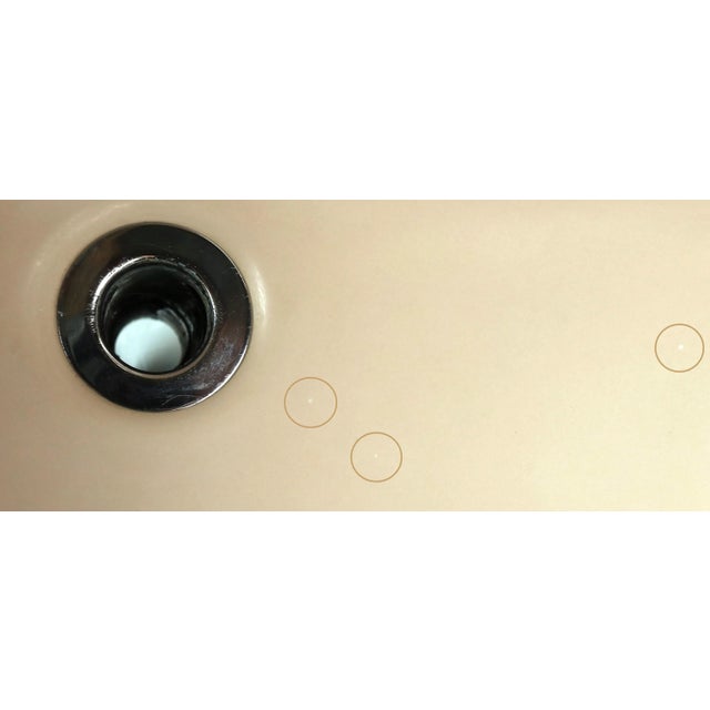1972 Vintage American Standard Beige/Sand Colored Porcelain Drop-In Sink For Sale In Portland, ME - Image 6 of 10
