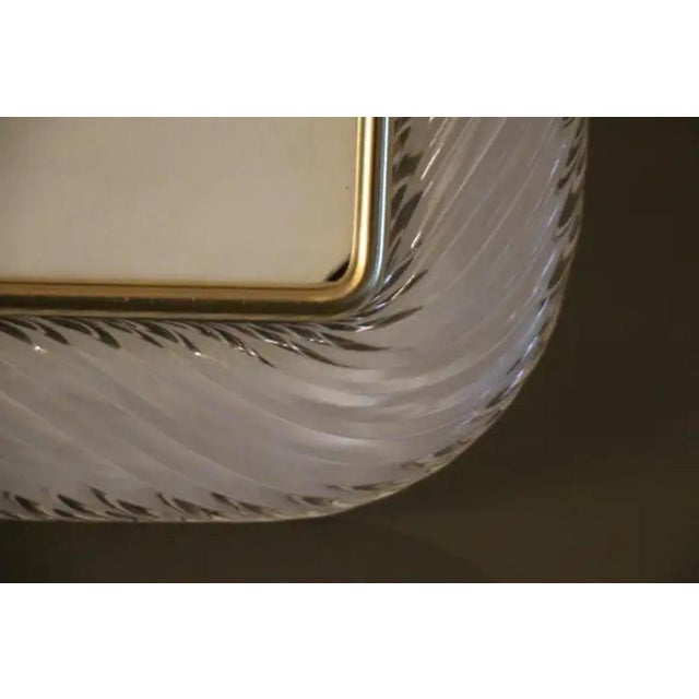 2000 - 2009 Milky White Twisted Murano Glass and Brass Photo Frame by Barovier E Toso from Barovier & Toso For Sale - Image 5 of 13