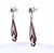 1990s Pair of Art Deco 18k White Gold Ruby Diamond Drop Earrings, 2" Length For Sale - Image 11 of 12