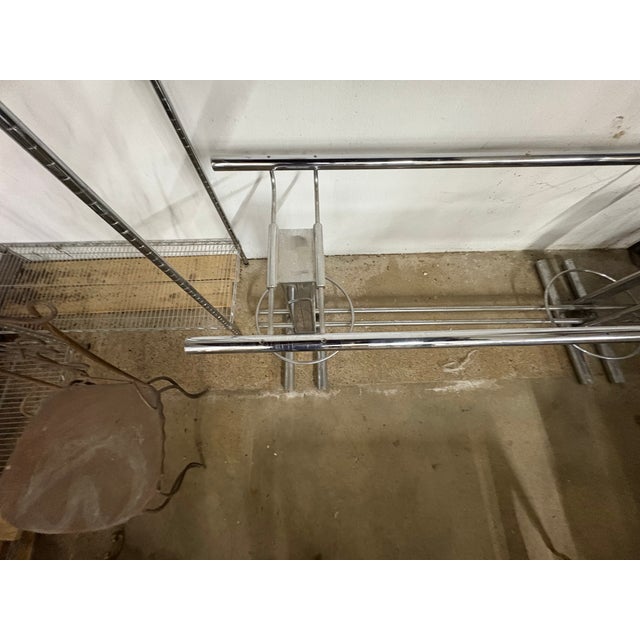 Metal 1960s Italian Modern Chrome Dining Table Base Designed by Romeo Rega For Sale - Image 7 of 16