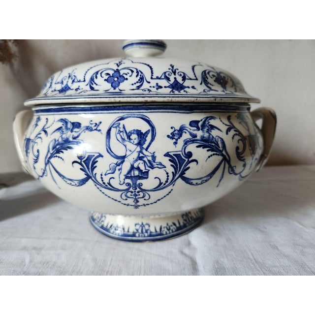 19th Century French Earthenware Tea Tureen from Jules Vieillard Moustiers For Sale - Image 17 of 17