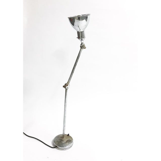 Industrial Chrome Plated Table Lamp from AGI, 1930s For Sale - Image 9 of 12