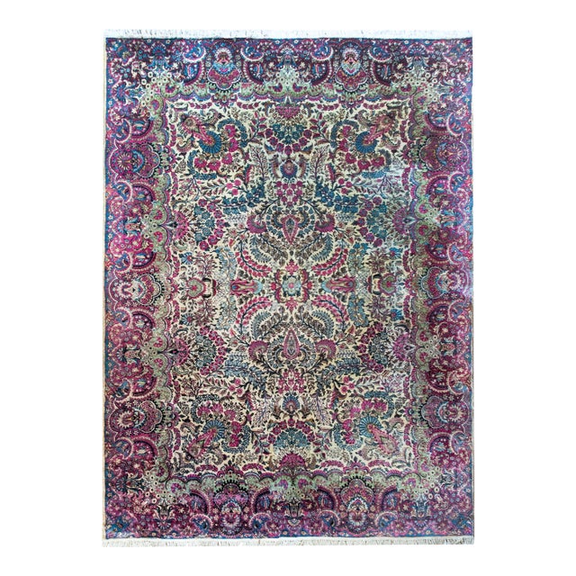 Early 20th Century Persian Kirman Rug For Sale