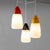 Italian Modern Three-Light Pendant Light in Opaline Glass and Iron, 1970s For Sale - Image 6 of 13
