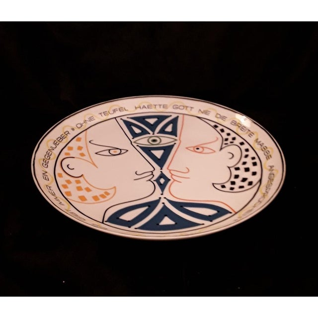 Wall Plate in Porcelain from Rosenthal, 1970s, in Very Good conditions. Designed 1970 to 1979 This piece has an...