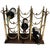 This beautiful neoclassical-style bottle rack is made of brass on a wooden base. It is a French work in the style of...