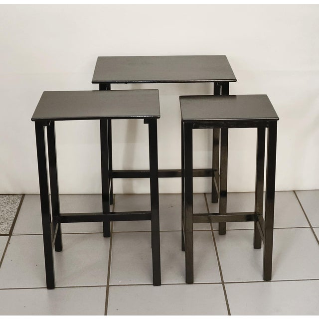 Art Nouveau Nesting Jour Tables, 1890s, Set of 3 For Sale - Image 3 of 5