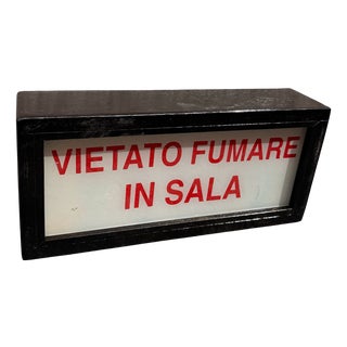 No Smoking in the Hall Sign, 1950s For Sale