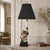 20th Century Brass-Tone Lion Table Lamp, Neoclassical Black Shade, 28.5 Inch For Sale - Image 13 of 18