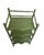 Wood 1970s Calke‑Green High‑Gloss Étagère • Bamboo‑Style Shelving • Chinoiserie Coastal For Sale - Image 7 of 9