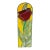 Circa 1978 Gene LeLonde Red Tulip Stained Glass Panel For Sale
