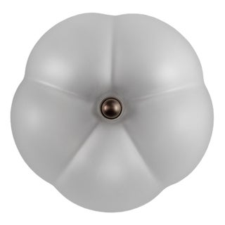 Hana MD Flush Mount in Borosilicate Glass & Brass Finish by Schwung For Sale