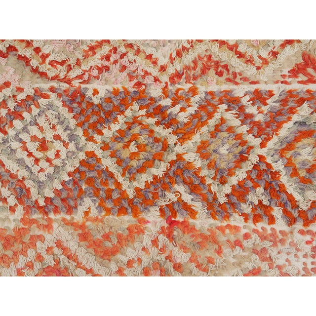 1970s 1970s Vintage Handmade Wool Cotton Turkish Cream Runner Rug For Sale - Image 5 of 11