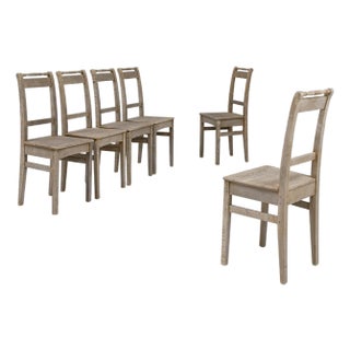 1900s French Oak Dining Chairs - Set of 6 For Sale