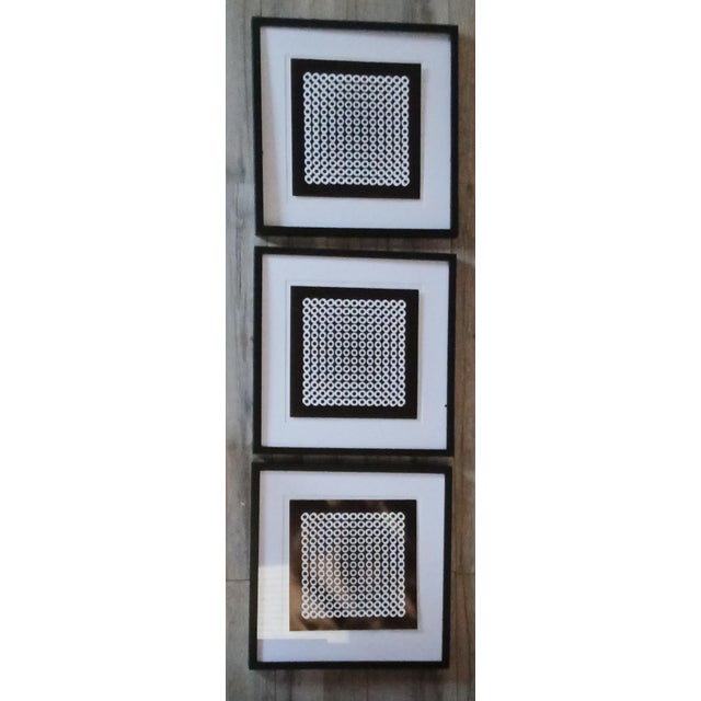 Bring an architectural vibrancy to your interior with this stunning Kinetic Art (Op Art) triptych, based on the work of...