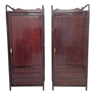 Antique Model No. 60 Wardrobes from Jacob & Josef Kohn, 1890s, Set of 2 For Sale