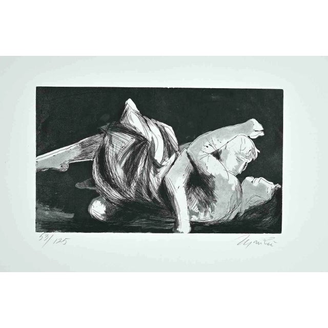 Giacomo Manzú, Lovers II, Original Etching, 1970 For Sale