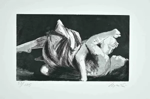 Giacomo Manzú, Lovers II, Original Etching, 1970