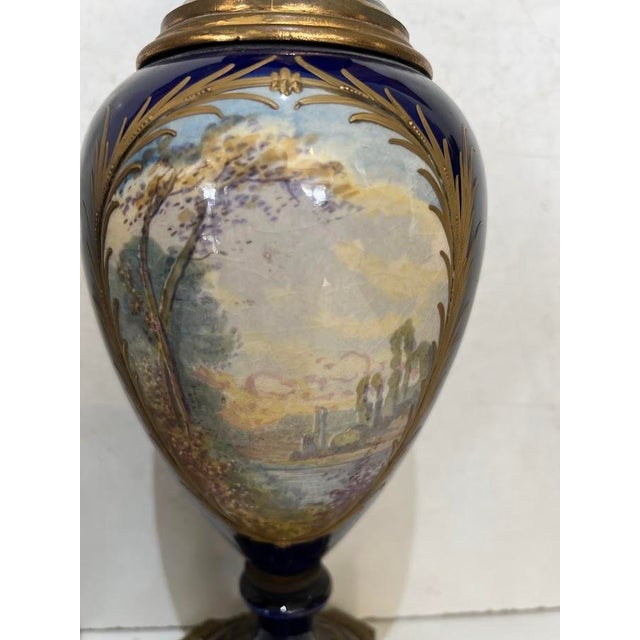 Louis XVI Style Fine Earthenware Vases, Set of 2 For Sale - Image 4 of 18