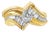 Diamond Wedding Ring Set .75cttw 14k Two-Toned Gold, Size 4 For Sale