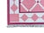 Handmade Cotton Natural Vegetable Dyed Reversible Pink and White Checked Tile Rug - 12'x15' For Sale - Image 10 of 11