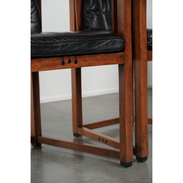 Art Deco Decoforma Series Dining Armchairs in Black Leather from Schuitema, Set of 4 For Sale - Image 15 of 18