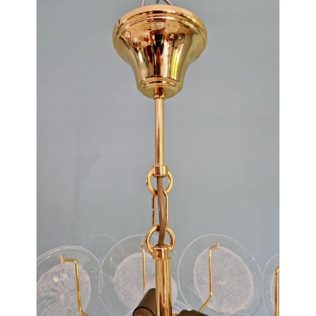 Murano Glass Disc Chandelier, Italy, 1970 For Sale - Image 14 of 17
