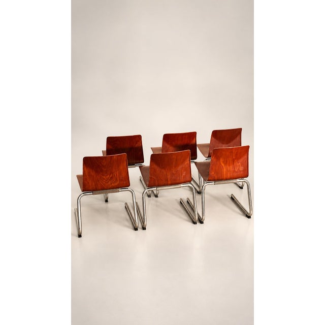 Brutalist Vintage Chairs from Thur Op / Pagholz, 1960s, Set of 6 For Sale - Image 3 of 10