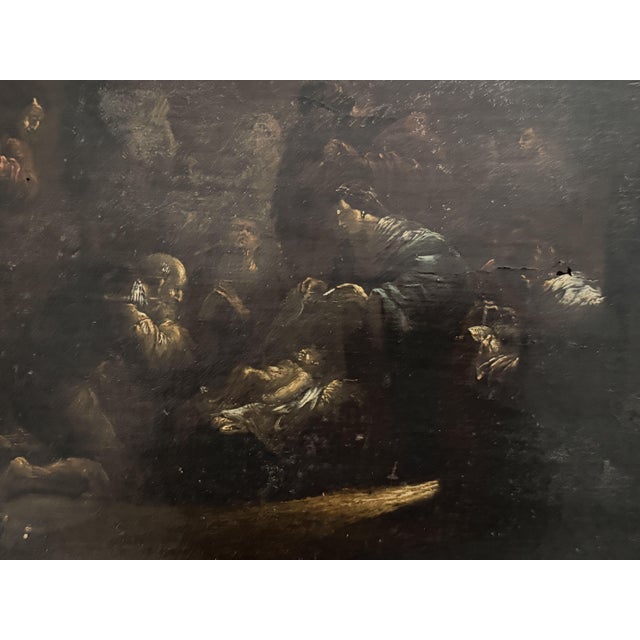17th Century Flemish School Artist, Adoration of the Child Jesus, 17th Century, Oil on Panel For Sale - Image 5 of 12