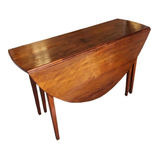 Early 20th Century George III Style Antique Pine Drop Leaf Table For Sale