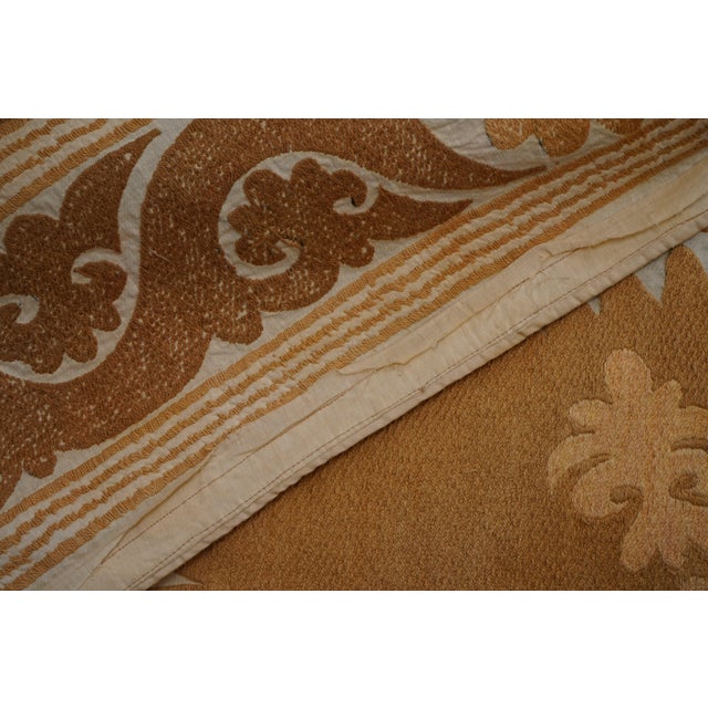 Coffee Suzani Tablecloth - Wall Decor For Sale - Image 8 of 12