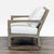 Modern Pottery Barn Modern Outdoor Wood Frame Armchair With White Cushions, Attributed For Sale - Image 3 of 7
