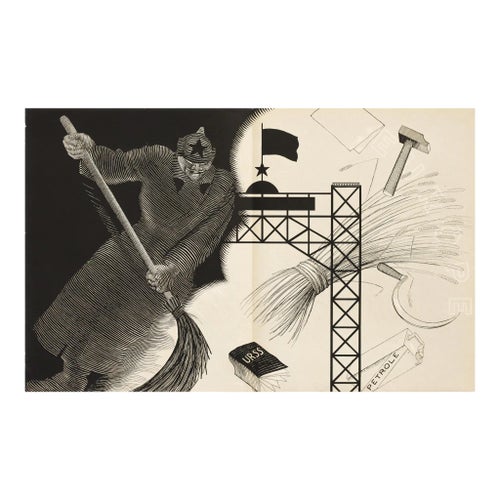 1930s Vintage French Art Deco Print - Nicolas, Utopie, Dumping (Paul Iribe)