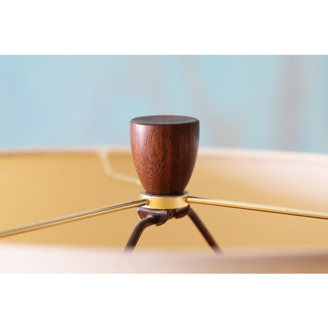 1960s Gordon and Jane Martz M221 Lamp for Marshall Studios Light Gray Brown Specks Bamboo For Sale - Image 11 of 13
