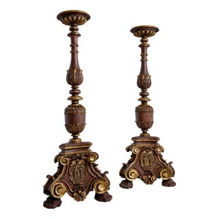 Early Baroque Altar Candlesticks, Florence, 1627, Set of 2 For Sale