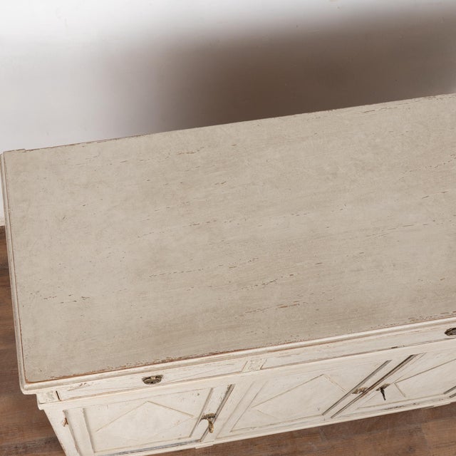 Mid 19th Century 19th Century Swedish Gray Gustavian Sideboard Buffet For Sale - Image 5 of 13