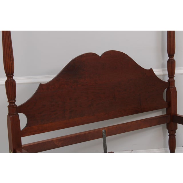 1980s Eldred Wheeler Federal Style Cherry Queen Size Poster Bed For Sale - Image 5 of 15