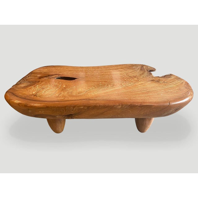 Andrianna Shamaris Mid Century Couture Teak Wood Coffee Table For Sale - Image 12 of 18