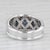 2010s 1.86ctw Blue Sapphire White Diamond Ring 14k White Gold Size 6.75-7 For Sale - Image 5 of 8